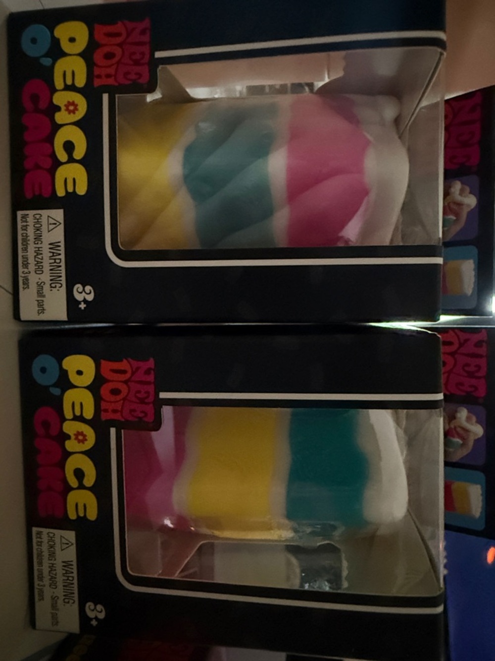 NeeDoh Peace O' Cake Rainbow Layered Squishy Toy - Pink, Yellow, Blue, White - Picture 7 of 7